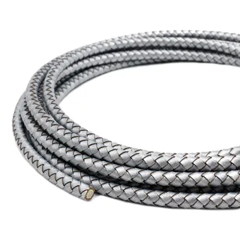 AaaZee 1 Yard 6mm Diameter Round Silver Woven Braided Leather Bolo Cord, Leather Craft For Making Necklace Bracelet Jewelry
AaaZee 1 Yard 6mm Diameter Round Silver Woven Braided Leather Bolo Cord, Leather Craft For Making Necklace Bracelet Jewelry