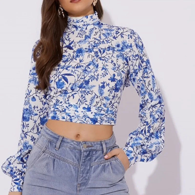 Chiffon ruffles backless blouse shirt China style print puff long sleeve shirts Female lace up summer autumn blouse top
Chiffon ruffles backless blouse shirt China style print puff long sleeve shirts Female lace up summer autumn blouse top