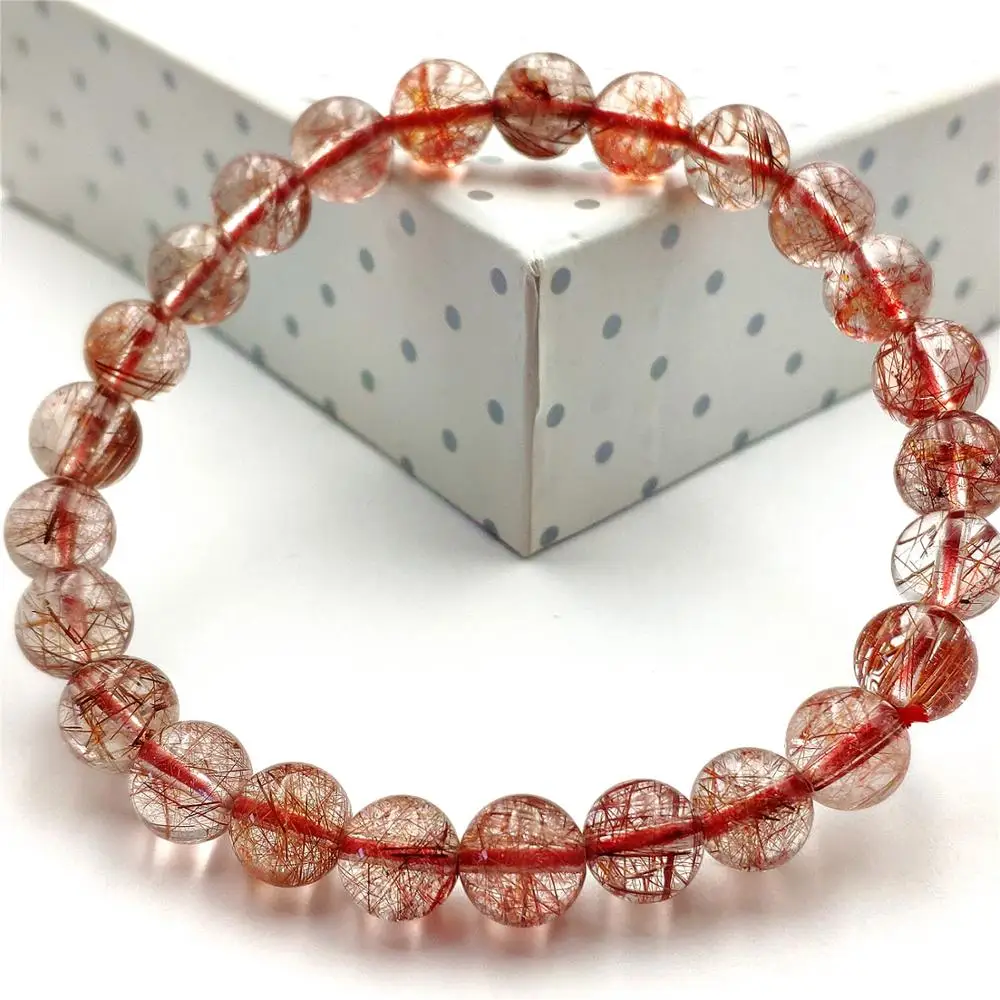 100% Natural Copper Rutilated Quartz Crystal Clear Stretch Round Beads Bracelet 7.5mm Wealthy Stone Jewelry From Brazil AAAAA
100% Natural Copper Rutilated Quartz Crystal Clear Stretch Round Beads Bracelet 7.5mm Wealthy Stone Jewelry From Brazil AAAAA