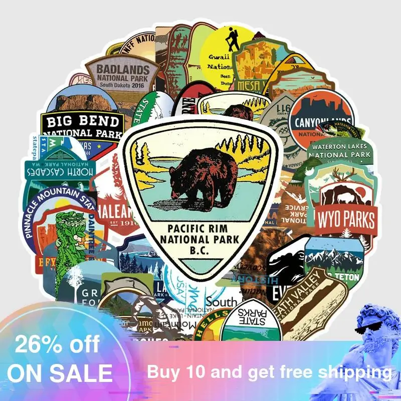 50Pcs National Park Cartoon Stickers for Suitcase Skateboard Laptop Luggage Fridge Phone Car Styling Decal Sticker
50Pcs National Park Cartoon Stickers for Suitcase Skateboard Laptop Luggage Fridge Phone Car Styling Decal Sticker