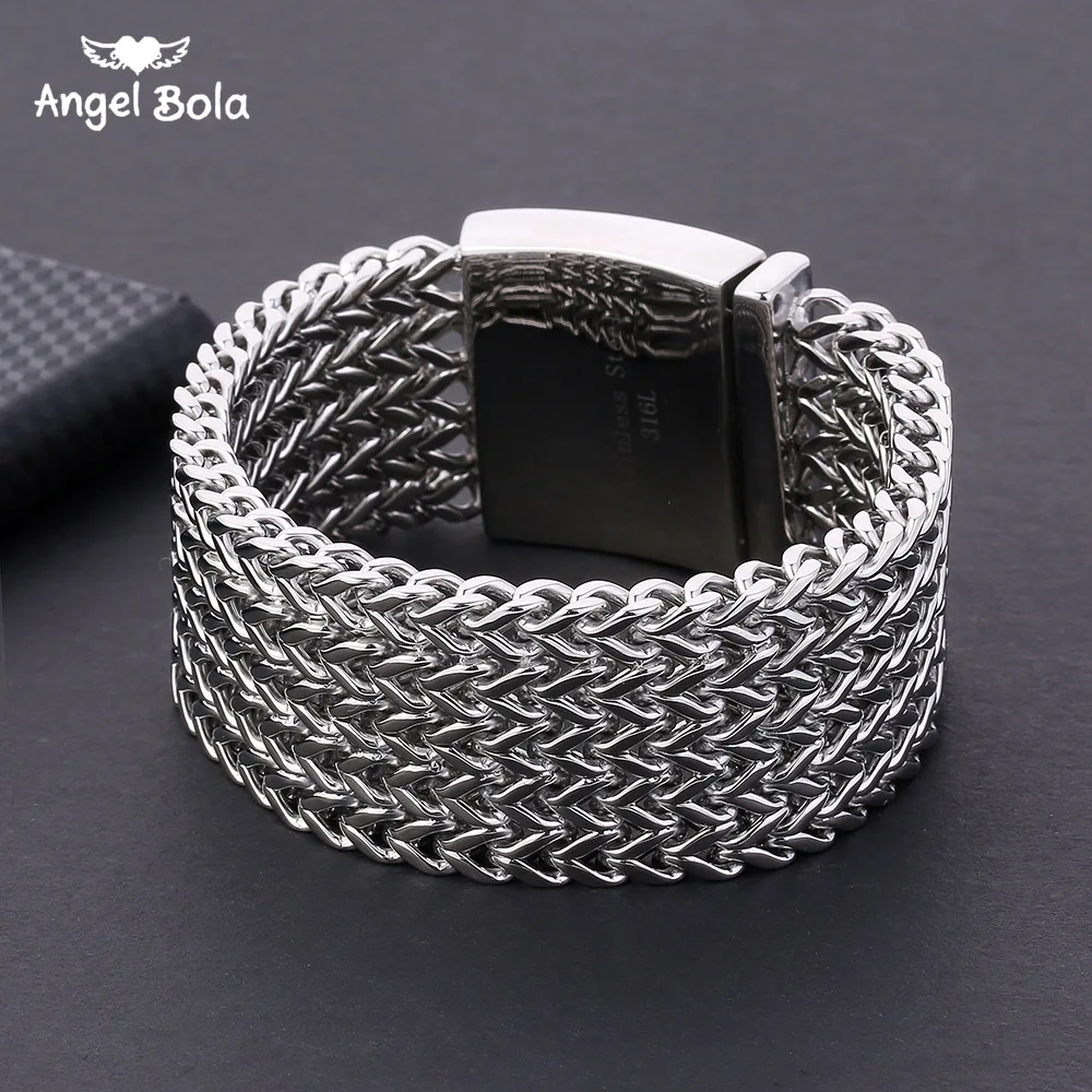 Buddha Bracelet 30mm*22cm Silver-color 316L Stainless Steel Five Times Foxtail Box Link Bracelet Mens Boys Jewelry with Logo
Buddha Bracelet 30mm*22cm Silver-color 316L Stainless Steel Five Times Foxtail Box Link Bracelet Mens Boys Jewelry with Logo