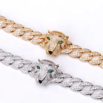 13mm Hip Hop AAA CZ Stone Paved Bling Iced Out Leopard Panther Cuban Curb Link Chain Bangle Bracelet for Men Rapper Jewelry
13mm Hip Hop AAA CZ Stone Paved Bling Iced Out Leopard Panther Cuban Curb Link Chain Bangle Bracelet for Men Rapper Jewelry