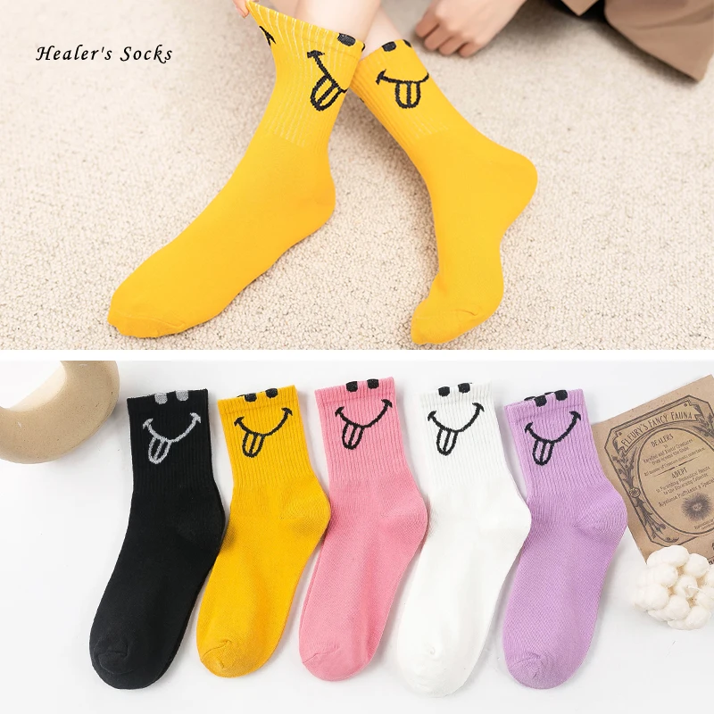 New Funny Expression Men and Women Socks Cotton Color Harajuku Tongue out Kawaii Happy Classic Fashion Soft Girls Sockiings
New Funny Expression Men and Women Socks Cotton Color Harajuku Tongue out Kawaii Happy Classic Fashion Soft Girls Sockiings