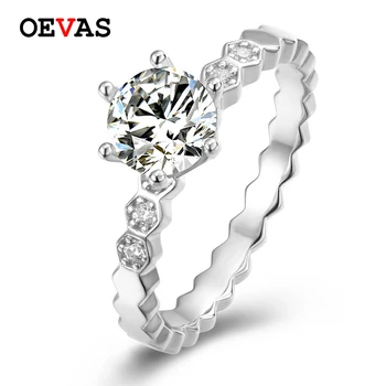 OEVAS 100% 925 Sterling Silver Real 0.5/1 Carat D Color Moissanite Wedding Rings For Women Sparkling Anniversary Fine Jewelry
OEVAS 100% 925 Sterling Silver Real 0.5/1 Carat D Color Moissanite Wedding Rings For Women Sparkling Anniversary Fine Jewelry