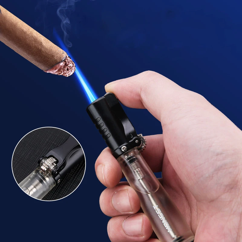 Torch Turbo Lighter gas Lighter Cigarettes Lighters Spray Gun Lighter 1300C Visible Gas Metal lighters smoking accessories
Torch Turbo Lighter gas Lighter Cigarettes Lighters Spray Gun Lighter 1300C Visible Gas Metal lighters smoking accessories