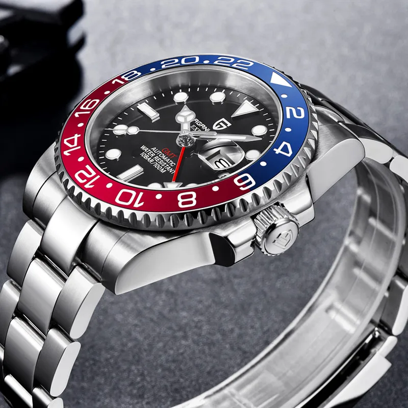 2020 Новый PAGANI DESIGN класса люкс Для мужчин GMT автоматика часы 40 мм Керамика ободок