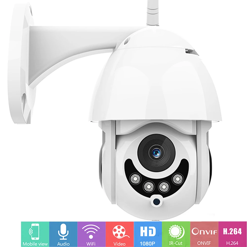 360 Degree Wifi PTZ Dome Camera 1080P IP Security Outdoor Waterproof Wireless P2P 2MP Motion Detection Voice Talk SD Card Slot
360 Degree Wifi PTZ Dome Camera 1080P IP Security Outdoor Waterproof Wireless P2P 2MP Motion Detection Voice Talk SD Card Slot