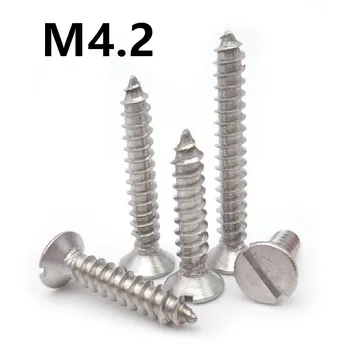 100PCS M4.2x9.5/13/16/19/22/25/30/32mm 304 Stainless steel countersunk head DIN7972 GB5283 slotted flat head self-tapping screw
100PCS M4.2x9.5/13/16/19/22/25/30/32mm 304 Stainless steel countersunk head DIN7972 GB5283 slotted flat head self-tapping screw