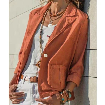 Casual Blazer Women's One Button Slim Fit Casual Business Blazer Suit Ladies Work Formal Jacket Coat Outwear Tops
Casual Blazer Women's One Button Slim Fit Casual Business Blazer Suit Ladies Work Formal Jacket Coat Outwear Tops