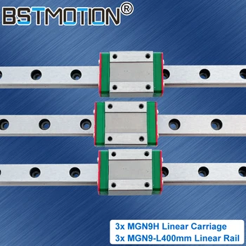 cnc parts MGN9 Linear Guide 400mm linear rail way + MGN9H linear carriage block for 3d printer
cnc parts MGN9 Linear Guide 400mm linear rail way + MGN9H linear carriage block for 3d printer