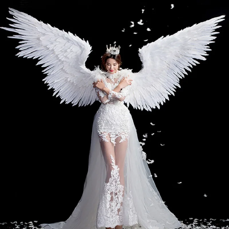 Большие крылья из натуральных перьев купить со скидкой в секс шопе  Ролевые костюмы  Ангелочек