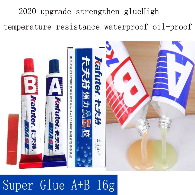 New Kafuter 1 Set AB Glue A+B Curing Super Liquid Glass Metal Rubber Waterproof Strong Adhesive Glue for Stainless Steel Alloy
New Kafuter 1 Set AB Glue A+B Curing Super Liquid Glass Metal Rubber Waterproof Strong Adhesive Glue for Stainless Steel Alloy