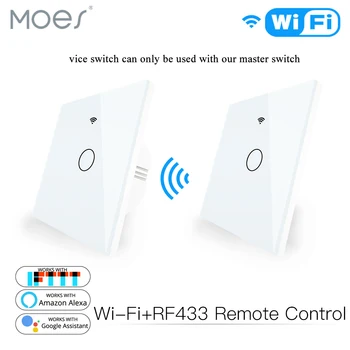 WiFi 2 Way Wall Touch Sensor Smart Switch RF433 Transmitter Wall Panel Wireless Remote Control Work with Alexa,Google Home
WiFi 2 Way Wall Touch Sensor Smart Switch RF433 Transmitter Wall Panel Wireless Remote Control Work with Alexa,Google Home