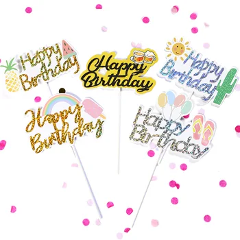 Summer Fruits Happy Birthday Cake Topper Glod Rainbow Cupcake Topper Flags For Girls Birthday Party Cake Decorations Baby Shower 
Summer Fruits Happy Birthday Cake Topper Glod Rainbow Cupcake Topper Flags For Girls Birthday Party Cake Decorations Baby Shower