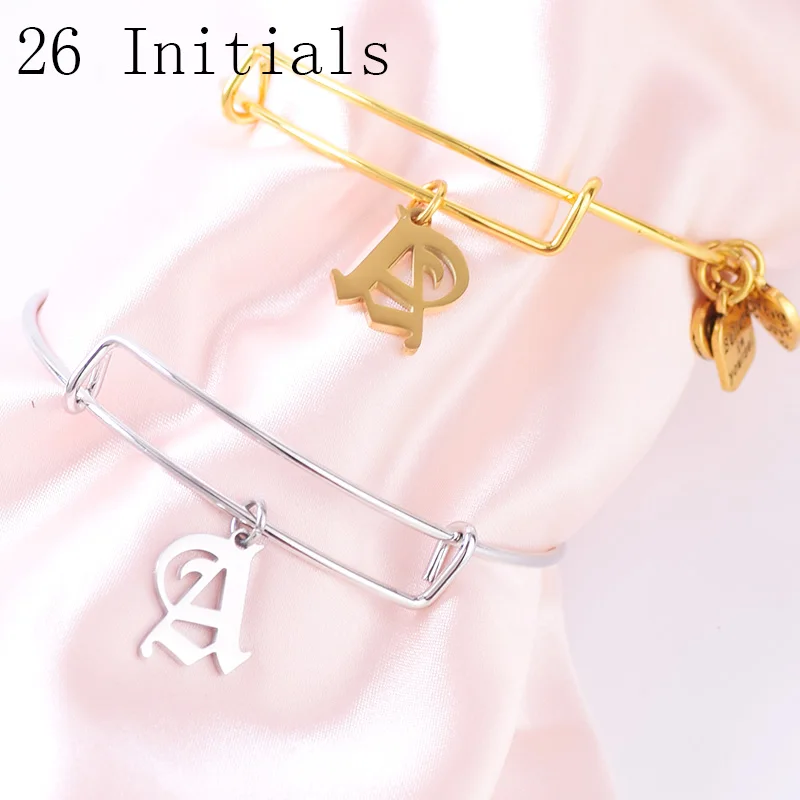 Gothic Old English Stainless Steel Initial Bracelet Gold Silver A-Z Initial Letter Alphabet Charm Bracelet Adjustable Expandable
Gothic Old English Stainless Steel Initial Bracelet Gold Silver A-Z Initial Letter Alphabet Charm Bracelet Adjustable Expandable