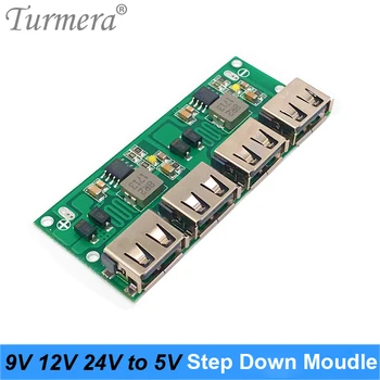 Turmera 6-24V 9V 12V 24V to 5V 3A Car USB Charger Module DC Buck Step Down Converter 5V Power Supply Module for Lithium Battery
Turmera 6-24V 9V 12V 24V to 5V 3A Car USB Charger Module DC Buck Step Down Converter 5V Power Supply Module for Lithium Battery