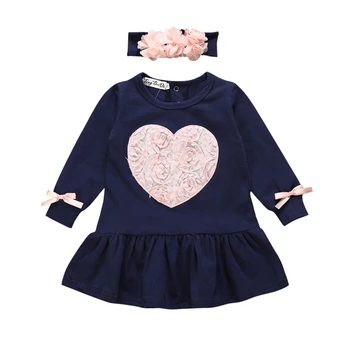 Infant Baby Girls Princess Dress Flower Loving Heart Patchwork Bow-knot Long Sleeve Party Kids Dresses + Headband Set 6-24M A20
Infant Baby Girls Princess Dress Flower Loving Heart Patchwork Bow-knot Long Sleeve Party Kids Dresses + Headband Set 6-24M A20