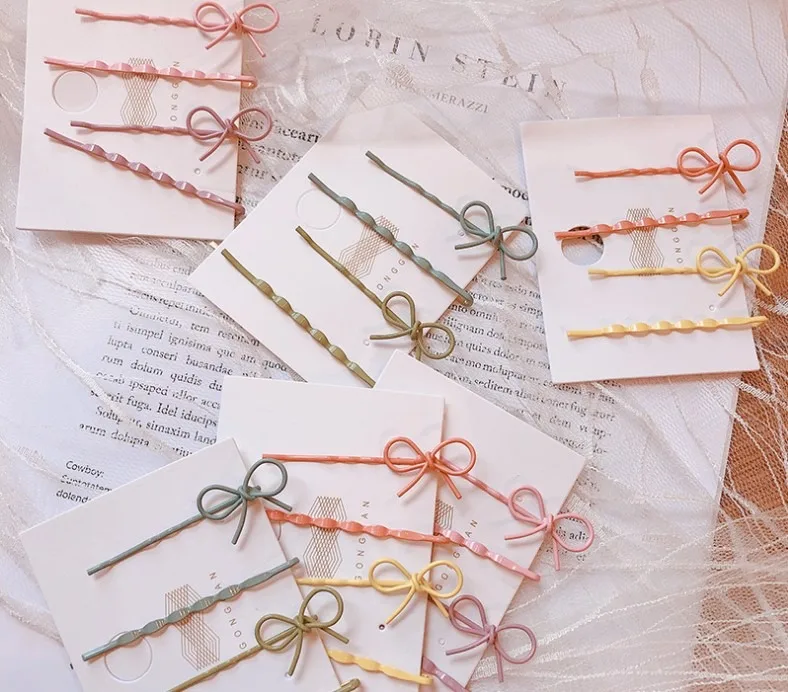 New 4Pcs/set korea simple Girl Frosted Hairpin Candy Color Cross Side Clip Word Clip Hair Clamp Bow Hair Clip for Women Hair
New 4Pcs/set korea simple Girl Frosted Hairpin Candy Color Cross Side Clip Word Clip Hair Clamp Bow Hair Clip for Women Hair