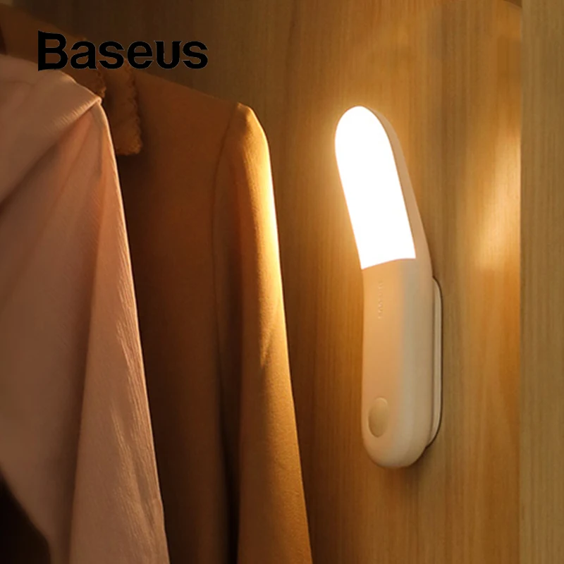 Baseus Smart LED Night light PIR Intelligent Motion Sensor USB LED Lamp Rechargeable Bedroom Closet Toilet Magnetic Nightlight
Baseus Smart LED Night light PIR Intelligent Motion Sensor USB LED Lamp Rechargeable Bedroom Closet Toilet Magnetic Nightlight