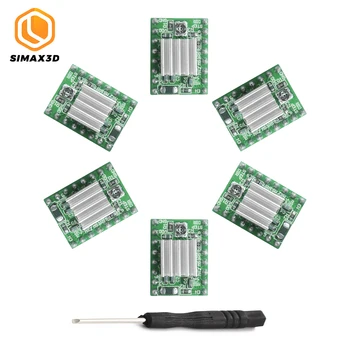 6pcs Green A4988 Stepping Motor Reprap Stepper Driver A4988 Driver Module Met Heatsink with Screwdriver for 3D Printer Parts 
6pcs Green A4988 Stepping Motor Reprap Stepper Driver A4988 Driver Module Met Heatsink with Screwdriver for 3D Printer Parts