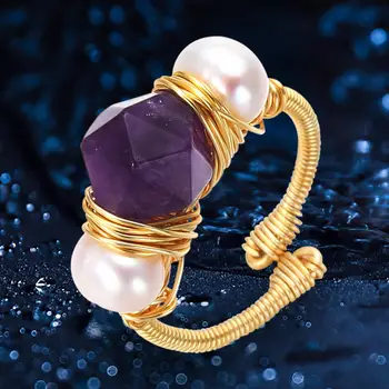 Coeufuedy Original Design Amethyst Pearl Ring Baroque Fresh Water Pearl Ring For Women Party Gift Handmade Creative Rings
Coeufuedy Original Design Amethyst Pearl Ring Baroque Fresh Water Pearl Ring For Women Party Gift Handmade Creative Rings
