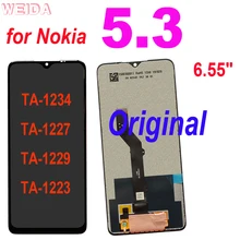 Ensemble écran tactile LCD de remplacement, 6.55 pouces, pour Nokia 5.3 TA-1234 TA-1227 TA-1229 TA-1223, Original=