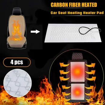 4 Pcs Car Universal Carbon Fiber Heated Seat Heater 12V Pads 2 Dial 5 Level Switch Winter Warmer Seat Covers Heating Mat 
4 Pcs Car Universal Carbon Fiber Heated Seat Heater 12V Pads 2 Dial 5 Level Switch Winter Warmer Seat Covers Heating Mat