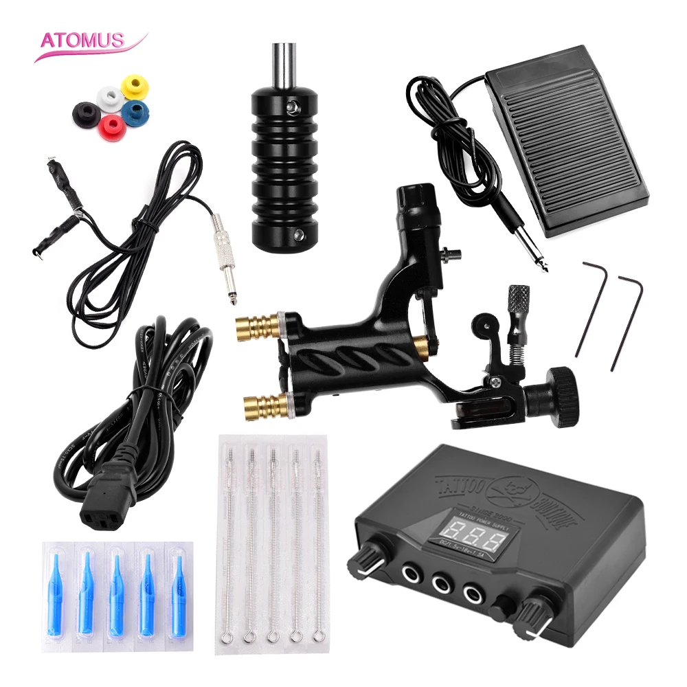 Tattoo Kit Tattoo Machine Sets Clip Cord Black LED Digital Display Power Supply Needles Permanent Make Up Professional Tattoo
Tattoo Kit Tattoo Machine Sets Clip Cord Black LED Digital Display Power Supply Needles Permanent Make Up Professional Tattoo