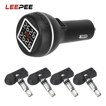 LEEPEE TPMS Cigarette Lighter Type with 4 Internal Sensors Car Tire Pressure Monitoring System Save Fuel High Temperature Alarm
LEEPEE TPMS Cigarette Lighter Type with 4 Internal Sensors Car Tire Pressure Monitoring System Save Fuel High Temperature Alarm