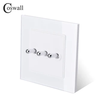Coswall Simple Fashion Crystal Tempered Glass Frame 3 Gang 1 Way Toggle Switch Light Switch On / Off Wall Switch 16A AC 250V
Coswall Simple Fashion Crystal Tempered Glass Frame 3 Gang 1 Way Toggle Switch Light Switch On / Off Wall Switch 16A AC 250V