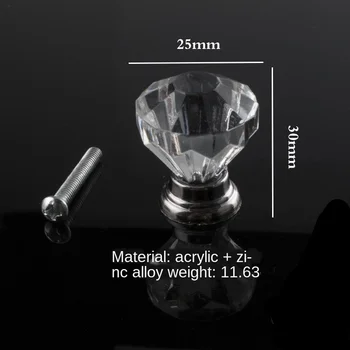 4Pcs bedside table handle mesh drawer handle transparent crystal acrylic single hole pull crystal handle
4Pcs bedside table handle mesh drawer handle transparent crystal acrylic single hole pull crystal handle