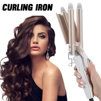 Electric Hair Curler 3 Rod Curling Iron Wand Home Salon Women Hairstyling Tool Suitable for making hairstyles for dating, party
Electric Hair Curler 3 Rod Curling Iron Wand Home Salon Women Hairstyling Tool Suitable for making hairstyles for dating, party