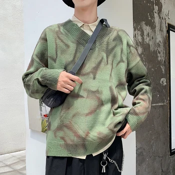 2019 Winter Men's Tie-dyed V Collar Knitting Woolen Sweaters Casual Coats Brand Cashmere Pullover Tide Male Lovers Clothes M-2XL
2019 Winter Men's Tie-dyed V Collar Knitting Woolen Sweaters Casual Coats Brand Cashmere Pullover Tide Male Lovers Clothes M-2XL