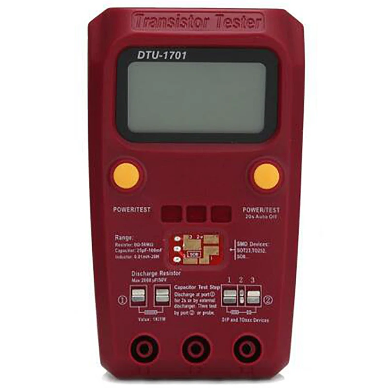 Digital Transistor Tester SMD Components Diode Triode Resistor Capacitor Inductor ESR Meter Multimeter
Digital Transistor Tester SMD Components Diode Triode Resistor Capacitor Inductor ESR Meter Multimeter