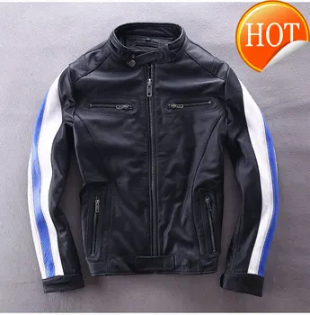 Men 2020 New Genuine Mortorcycle Leather Jacket Fashion Spliced Cowhide Biker Jackets Free Shipping
Men 2020 New Genuine Mortorcycle Leather Jacket Fashion Spliced Cowhide Biker Jackets Free Shipping