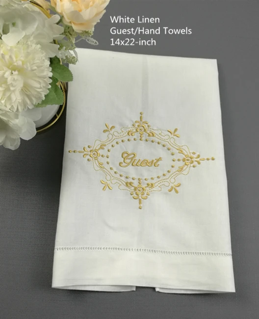 Фото Набор из 12 модных полотенец белое льняное простроченное чайное полотенце с