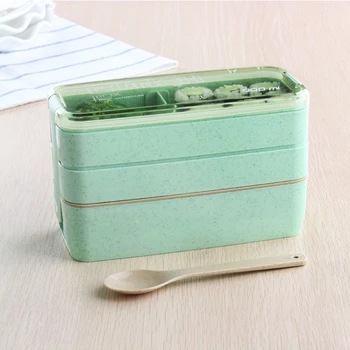 900ml 3 Layers Bento Box Eco-Friendly Lunch Box Food Container Wheat Straw Material Microwavable Dinnerware Lunchbox 2020 New
900ml 3 Layers Bento Box Eco-Friendly Lunch Box Food Container Wheat Straw Material Microwavable Dinnerware Lunchbox 2020 New
