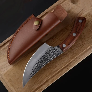 Damask Handmade Forged 5.5 inch Boning Knife Full Tang Serbian Knife for Camping Butcher Chef Kitchen Knife with Leather Sheath
Damask Handmade Forged 5.5 inch Boning Knife Full Tang Serbian Knife for Camping Butcher Chef Kitchen Knife with Leather Sheath