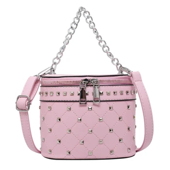 Fashion round barrel shaped rivet women's Shoulder Messenger Bag Solid PU leather crossbody bags for women 2020 sac a main femme
Fashion round barrel shaped rivet women's Shoulder Messenger Bag Solid PU leather crossbody bags for women 2020 sac a main femme