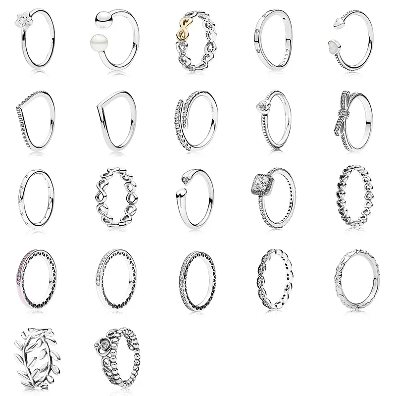 Фото Женское кольцо из серебра 925 пробы с кристаллами | Украшения и аксессуары