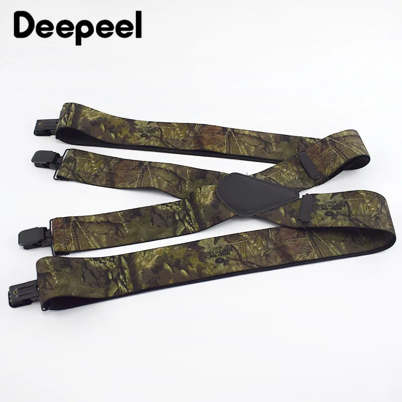 Deepeel 5cm*120cm Men's Widened Camouflage Elastic Straps Four Clips Suspenders Outdoor Male Jockstrap Braces Accessories YK625
Deepeel 5cm*120cm Men's Widened Camouflage Elastic Straps Four Clips Suspenders Outdoor Male Jockstrap Braces Accessories YK625