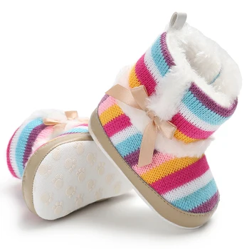 Winter Warm Baby Girls Snow Boots Rainbow Color Bowknot Soft Sole Anti-slip Snow Boots Toddler Shoes
Winter Warm Baby Girls Snow Boots Rainbow Color Bowknot Soft Sole Anti-slip Snow Boots Toddler Shoes