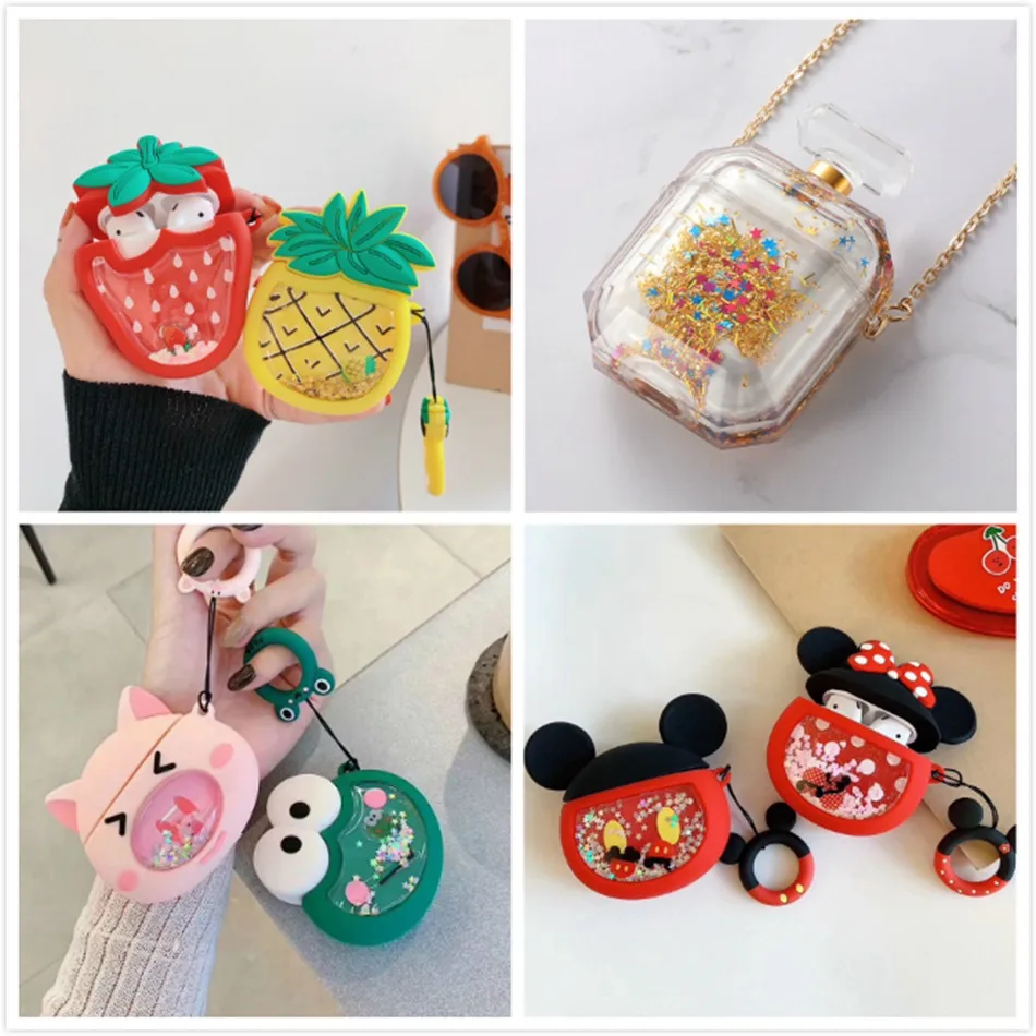 3D Liquid Earphone Case For Airpods 2 Case Cute Glitter Quicksand Cover For Apple Air pods Case Protected Headphone Earpods Case
3D Liquid Earphone Case For Airpods 2 Case Cute Glitter Quicksand Cover For Apple Air pods Case Protected Headphone Earpods Case