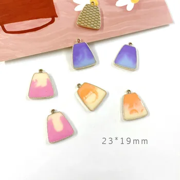 All-match Fresh Elegant Simple Maintains Color Alloy Drop Oil Color Blooming Pendant DIY Earrings Ear Pendant Material 
All-match Fresh Elegant Simple Maintains Color Alloy Drop Oil Color Blooming Pendant DIY Earrings Ear Pendant Material