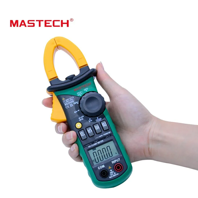 MASTECH MS2008B Digital Clamp Meter DC/AC Volt Current Res Cap Temp Freq Meter with Light Temp Frequency
MASTECH MS2008B Digital Clamp Meter DC/AC Volt Current Res Cap Temp Freq Meter with Light Temp Frequency
