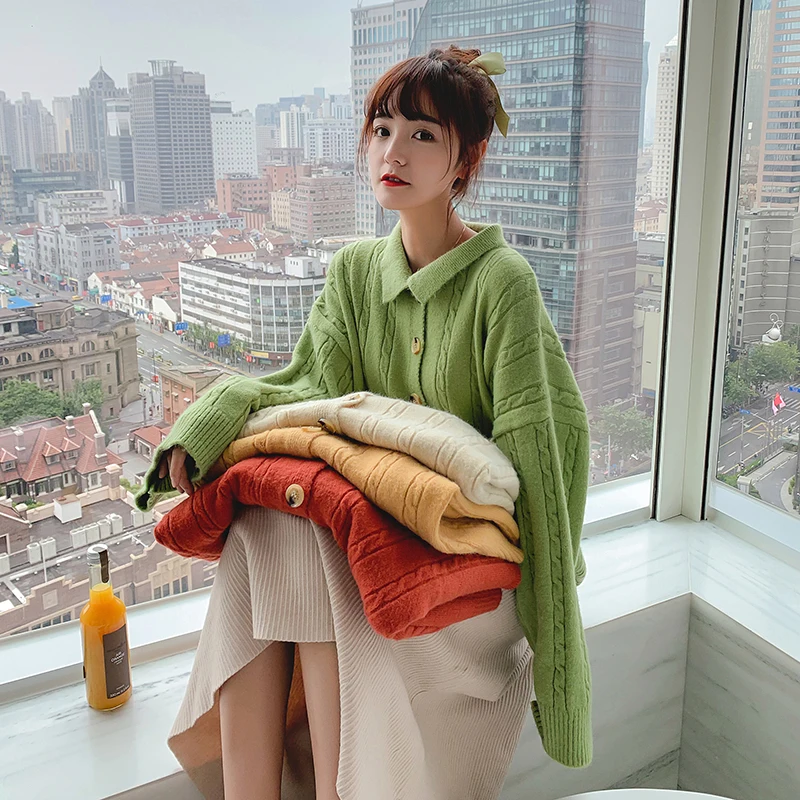 Pullover Sweater Women Knitted Sweater Mujer Plus Size Loose Oversized Cashmere Sweater Pull Femme 2019 Winter Tops
Pullover Sweater Women Knitted Sweater Mujer Plus Size Loose Oversized Cashmere Sweater Pull Femme 2019 Winter Tops