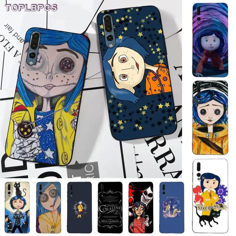 Чехол накладка для телефона TOPLBPCS Coraline and the magic door с рисунком huawei P8 P9 p10 p20 P30 P40 pro lite