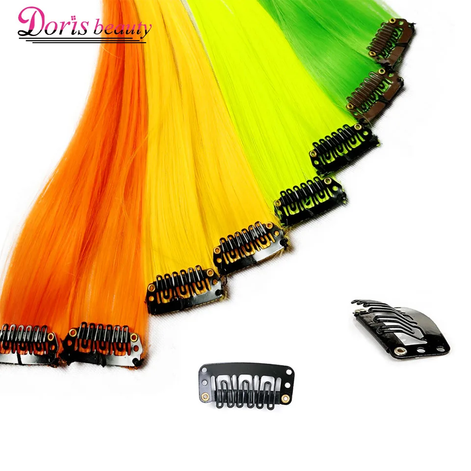 Doris beauty Single 50 CM Clip In One Piece Hair Extensions Rainbow Colored Synthetic Long Straight Ombre Grey Hairpiece
Doris beauty Single 50 CM Clip In One Piece Hair Extensions Rainbow Colored Synthetic Long Straight Ombre Grey Hairpiece