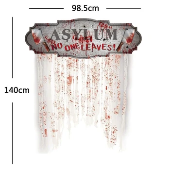 New 2020 New Holloween Creative Decoration Asylum Bloody Doorway Curtain Props For Horror Decorations Scene
New 2020 New Holloween Creative Decoration Asylum Bloody Doorway Curtain Props For Horror Decorations Scene