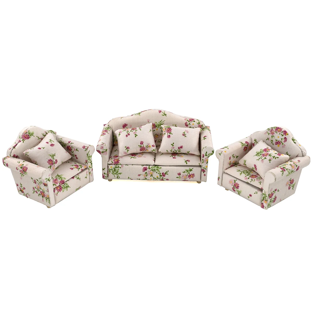 1/12 Doll House Miniature Wooden Cloth Sofa Set Simulation Furniture Model Toys for Mini Decoration Dollhouse Accessories
1/12 Doll House Miniature Wooden Cloth Sofa Set Simulation Furniture Model Toys for Mini Decoration Dollhouse Accessories